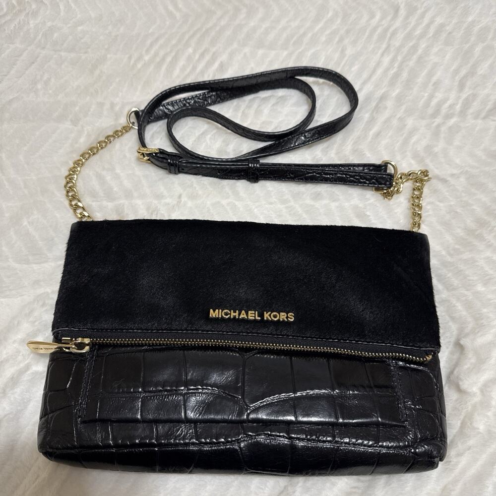 Mob Wife Glam Luxe Baddie Night Out Office Siren Michael Kors Calf Hair Bag